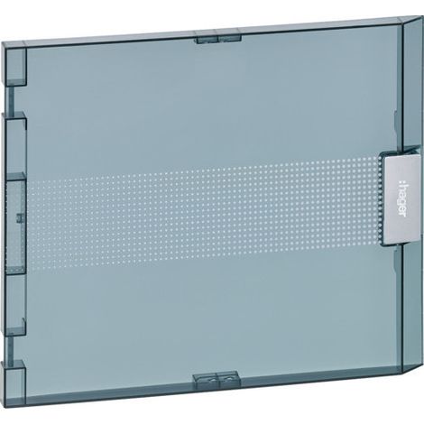Porte transparente pour coffret vega largeur 18 modules hauteur 1 rangée HAGER VZ118T