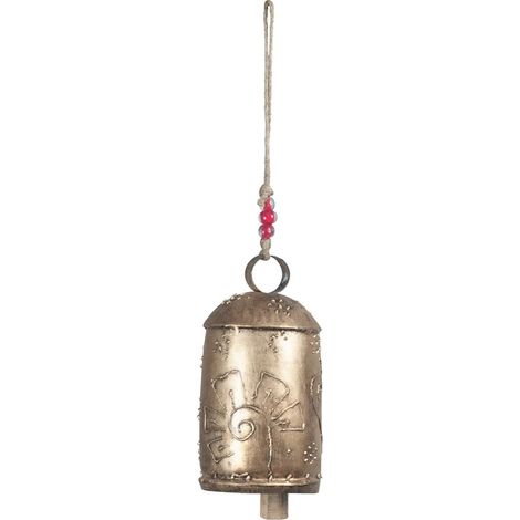 Signes Grimalt Campana Decoracion  Cencerro Colgantes Metal Plateado 9x10x19cm 22090