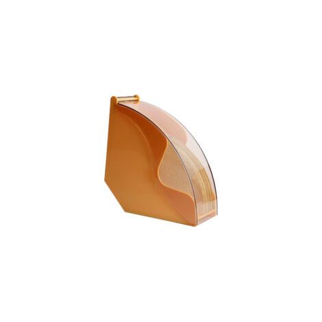 Boîte de rangement pour filtres à café en acrylique – Forme éventail V60 – Avec couvercle anti-poussière – Jaune (1/5)