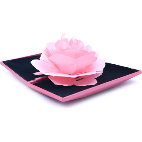 Portagioie rosa, portagioie a forma di fiore, espositore per regali a sorpresa, porta anelli, custodia, vassoio per ciondoli, organizer per orecchini di San Valentino - Rosa (1/5)