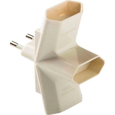 ADAPTADOR TRIPE 10A - 250V DUOLEC - EHLIS