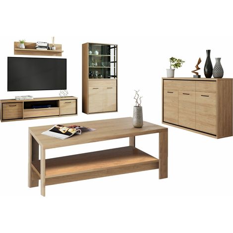 Conjunto de salón Etrmoni 118, Luminoso madera