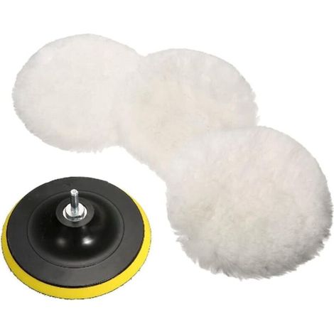 5-teiliges professionelles 5-Zoll (125 mm) Polierpad-Set mit M10 Bohrmaschinenadapter zum Schleifen, Polieren, Wachsen und Versiegeln von Autolack