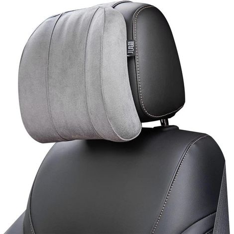 Auto Kopfstützen Kissen mit Memory Foam, Nackenkissen für Auto, Grau (1/5)