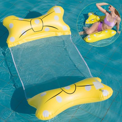 JSSEVN-Hamac Piscine, Matelas Piscine, Fauteuil Gonflable Piscine, Hamac Gonflable, Accessoires Piscine pour Adultes et Enfants, Portable Flottantes Hamac (1/5)