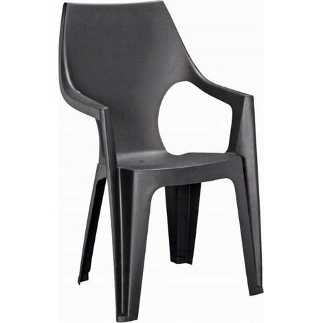 Keter Dante High Back chaise de jardin graphite design moderne (1/3)