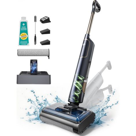 Vactidy Aspirateur Balai Laveur sans Fil Cleanova X7-Sec & Humide-Réservoir 1.4L-Auto-nettoyage-Nettoyage de bord-Design plat à 180°