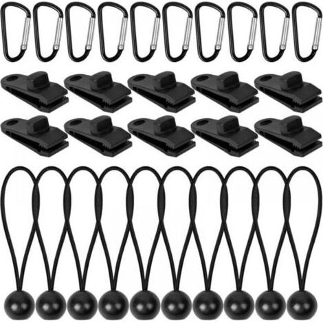 10Une pince pour bâche noire, accessoire robuste et réutilisable. (1/5)