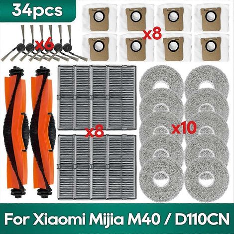 Accessoires pour aspirateur Xiaomi Mijia M40 / D110CN : brosse principale, filtre, lingette, sac à poussière de rechange (1/5)