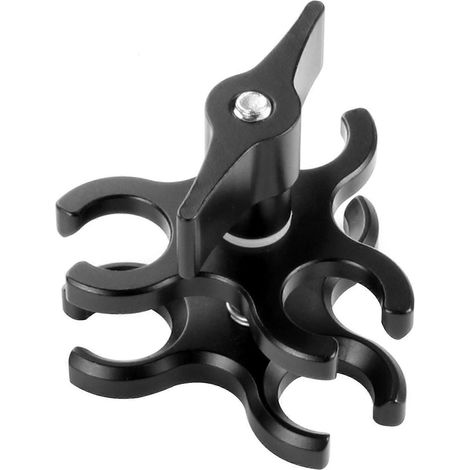Support de Bras pour Lampe de Plongée en Alliage d'Aluminium avec Clip Papillon et Boule de 1 Pouce (1/4)