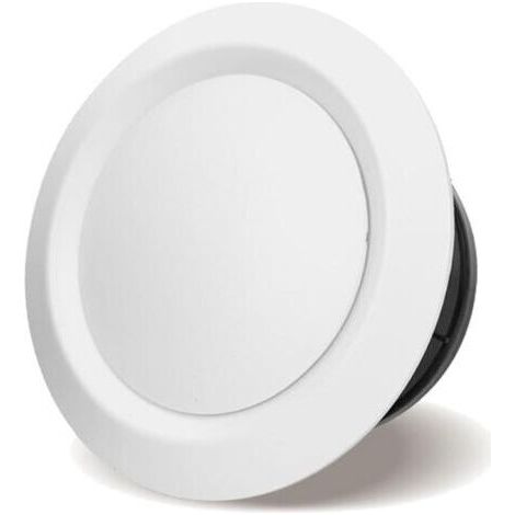 Grille daération réglable, couvercle de ventilation déchappement, rond, pour ouvertures Ø125 mm, blanc