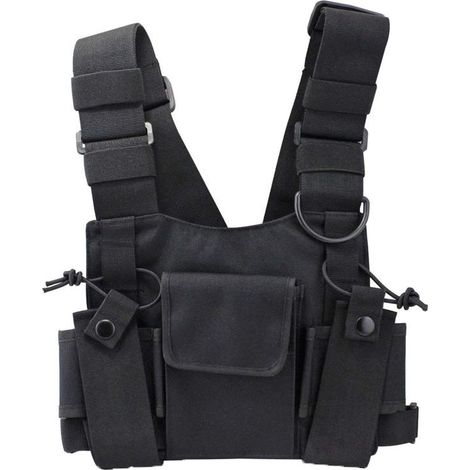 Harnais de Poitrine Radio, Radio Talkie walkie Poche de Poitrine Sacs Harnais Paquet Sac a Dos Etui (1/5)
