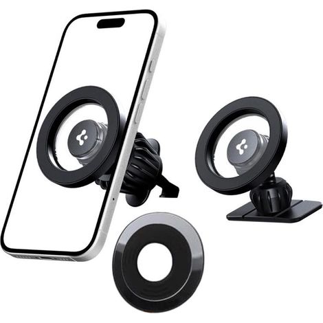 Support de voiture Spigen MFT13 MagSafe pour cockpit ou grille d'aération - Noir (1/5)