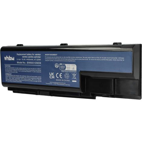 vhbw Akku Ersatz für Acer BT.00603.042, BT.00604.025, BT.00604.018, BT.00605.021, BT.00605.015, BT.00607.010 für Notebook (4400 mAh, 10,8 V, Li-Ion) (1/5)