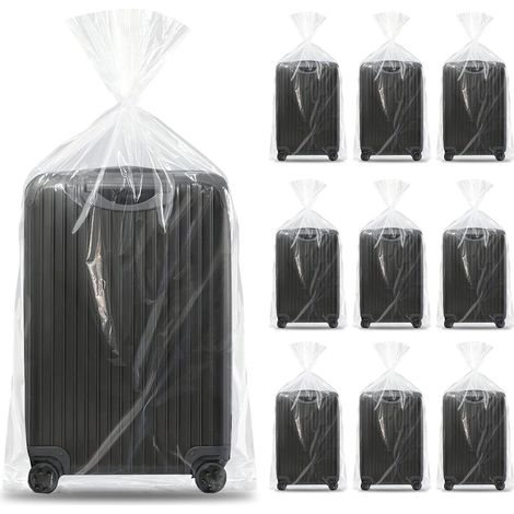 Set mit 10 extra großen Aufbewahrungsbeuteln, Kunststoff, transparent, 100 x 120 cm, wiederverwendbar, staubdicht, für Koffer, Bettdecken und Kuscheltiere (1/5)