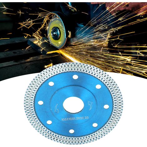 105 mm Diamantschleifscheibe zum Schleifen/Polieren, aus professionell heißgepresster Doppelwellenkeramik, blau. (1/5)