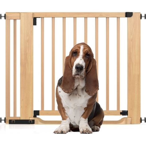 Bettacare Wooden Heritage Flat Step Dog Gate, Natural, 97cm - 105cm