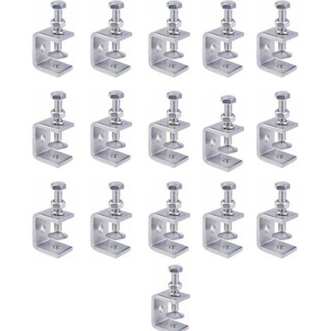 Serre-Joints C/ 16 Pièces Serre-Joints en C Robustes en Acier Inoxydable 304/ Acier Inoxydable Serre-Joints C/ Pince C Robuste (1/5)
