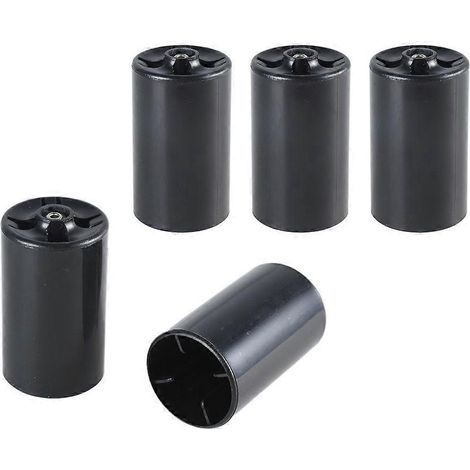 5 Stück AA-zu-D-Batterieadaptergehäuse für Taschenlampen, Spielzeug und Fernbedienungen