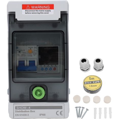 Disjoncteur WiFi et compteur d'énergie intelligent 63A, contrôle par application multifonction pour maison RV. (1/5)