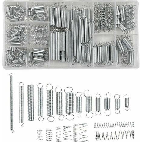 200 Pièces Ressorts de Compression Ressorts de Traction Assortiment de Ressorts dExtension 20 Tailles Ressorts en Acier Galvanisé avec Boîte de Rangement (1/5)