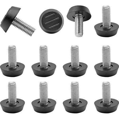 Adjustable furniture leveling feet, screw-in leveling feet M8 x 23 mm (12 pieces) (1/5)