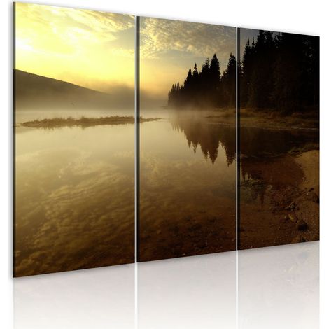 Quadro - La sera sulla riva del lago - 60x40 (1/4)
