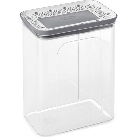 Barattolo Contenitore Rettangolare Ermetico Bianco Grigio 700 cc (1/2)