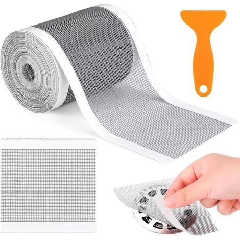 Filtre à Cheveux Douche pour Caniveau de Douche,Tamis Adhésif,Tamis de Douche 10 cm X 10m,Tamis à Cheveux pour Baignoire,Bonde de Douche,Filtre à Cheveux,Filtre à Vaisselle,Filtre de Vidange (1/5)