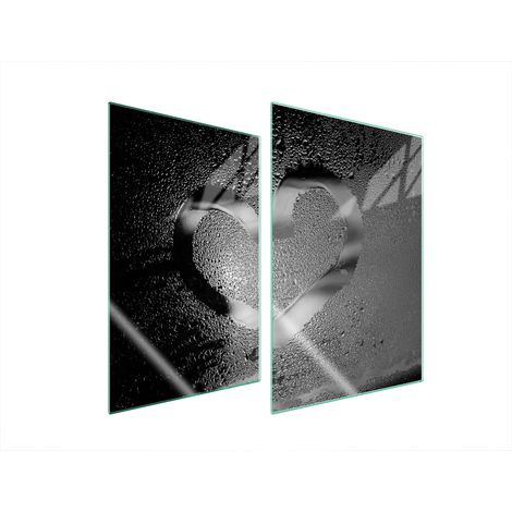 GLASSCHUTZPLATTE FÜR KÜCHE 2x35x52 HERZ (1/5)