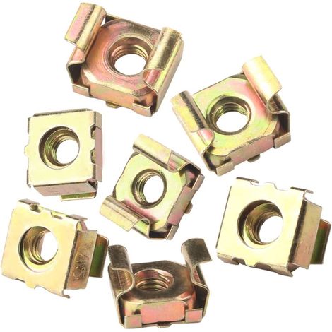 M4 Ecrou Cage Ècrous Cage Carrés en Acier au Carbone Zingué pour Armoires de Serveurs (30 Pièces) (1/5)