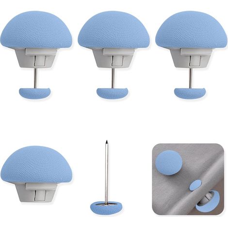 Clips para funda nórdica, sujetadores para edredón, clips antideslizantes para edredón, mantienen las esquinas del edredón/manta en su lugar para evitar arrugas y desplazamientos (azul, 4 piezas) (1/5)