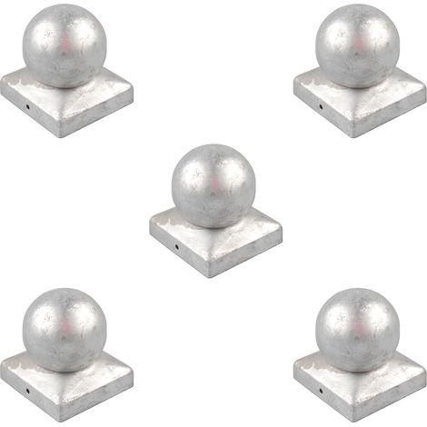 5x Pfostenkappe verzinkt 121 mm Kugel Abdeckkappe für Pfosten 12 x 12 cm (1/5)