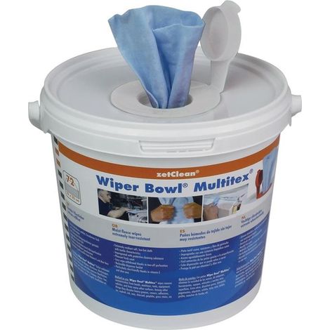 Chiffon de nettoyage des mains Multitex haut pouvoir nettoyant 72 lingettes – Pour surfaces peintes, métal et plastique – Résistant à la déchirure