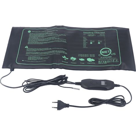 Tapis chauffant pour semis avec thermostat numérique, étanche, efficace et polyvalent, pour la germination des graines. Prise UE 220 V. (1/5)