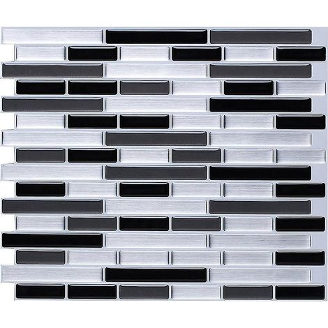 papier Peint Carrelage Autocollant Argent Bross 28 X 24 Cm Style Mosaque Sticker Mural Film Dcoratif Impermable Pour Carreaux De Mur De Salle De B (1/4)
