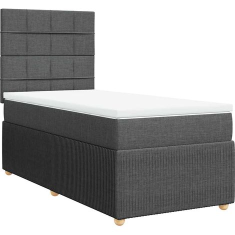 Maison Exclusive - Boxspringbett mit Matratze Dunkelgrau 100x200 (1/5)