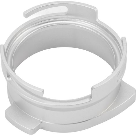 Porte-filtre à café 54 mm avec entonnoir doseur rotatif en alliage d'aluminium, accessoire pour machine à café, couleur argent. (1/5)