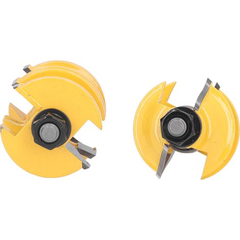 2 Pièces Fraise à Tenon Réglable pour Portes, Tige 1/2" en Acier Allié pour Usinage de Montants et Traverses