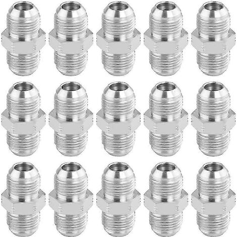 Raccords pour flexibles hydrauliques, filetage extérieur JIC 1/2 pouce - Connecteur droit évasé JIC 37, filetage extérieur JIC 1/2 pouce - Lot de 15 (1/5)