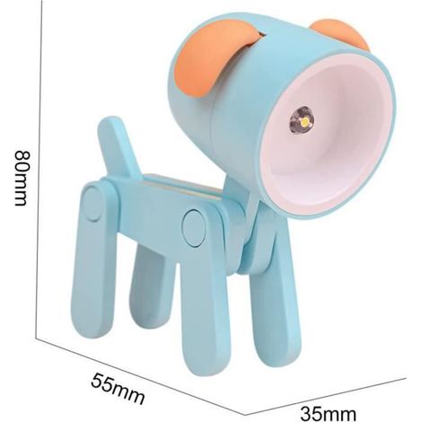 Mini LED Veilleuse pour enfants Lampe Chien Lapin et Cerf Veilleuse avec Support de Téléphone Portable Pliable Petite Lampe de (1/4)