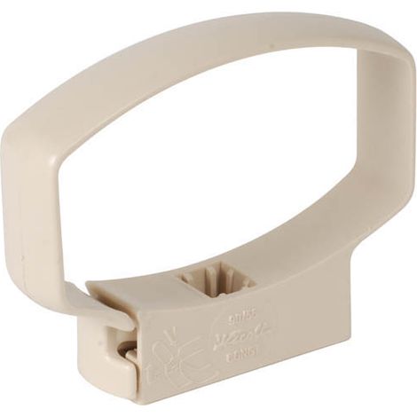 Nicoll – Collier de fixation murale monobloc 90x56 mm – Sable – Pour tube de descente Ovation – Mise en œuvre rapide par clipsage