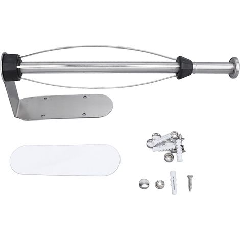 Paper Towel Holder Stainless Steel Under Cabinet Paper Rack Self Adhesive Or Drilling Installation Roll Paper Holder for Paper Cling Wrap and Towels (1/5)