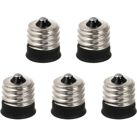 Adaptateur E17 vers E14 pour culot de lampe, 5 pièces, en cuivre durable. (1/2)