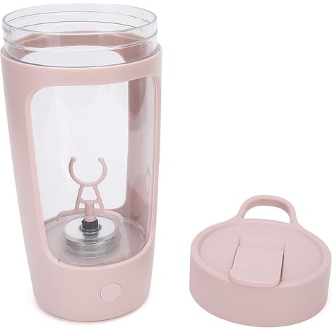 USB-Ladefunktion, 650 ml tragbarer automatischer Haushaltsmixer mit Rührbecher, Flasche, Küchenhelfer, Rosa (1/5)