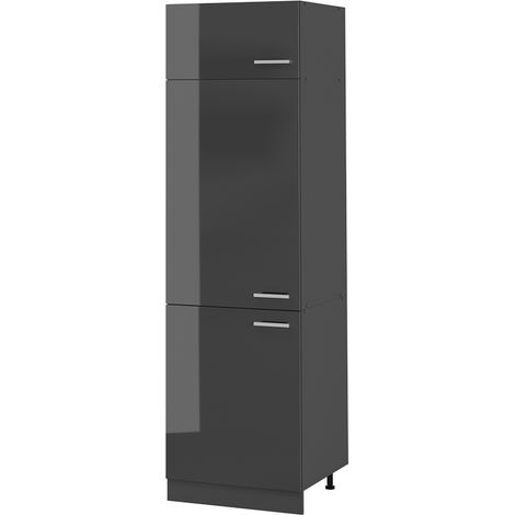 Armadio frigorifero R-Line, Antracite lucido, 60 cm, Vicco (1/5)