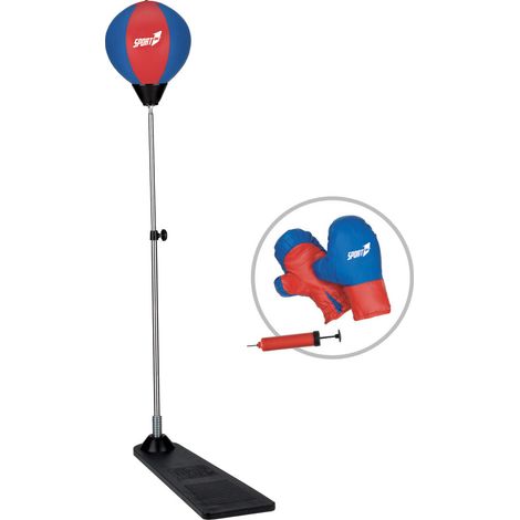 Sacco da Boxe Punching Ball Punching Ball con Guantoni Rosso Blu (1/2)