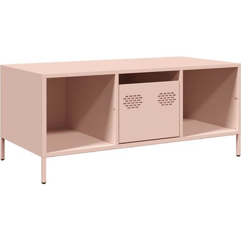 Maison Exclusive - Tavolino Rosa 101,5x50x43,5 cm in Acciaio Laminato a Freddo