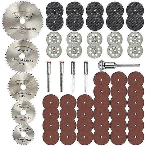 Ensemble de 60 lames de scie diamantées HSS pour mini-scie circulaire, disques à tronçonner en résine pour outils rotatifs (1/3)