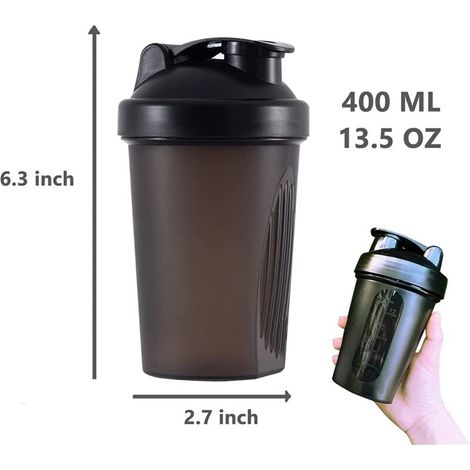 Batidora de proteínas con bola mezcladora, botella de agua multifuncional, 2 piezas (1/5)